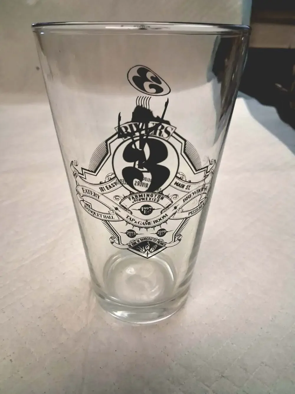 Three Rivers Pizzeria & Pizzeria Pint Glass Farmington New Mexico
